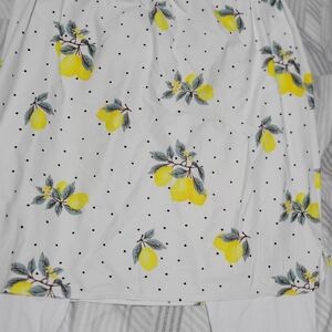 The Skirt Lady Lemon Print Athletic Skirtw/leggings